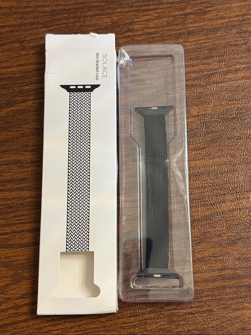 Solace Slim Braided Loop Watch Band - Black NWT